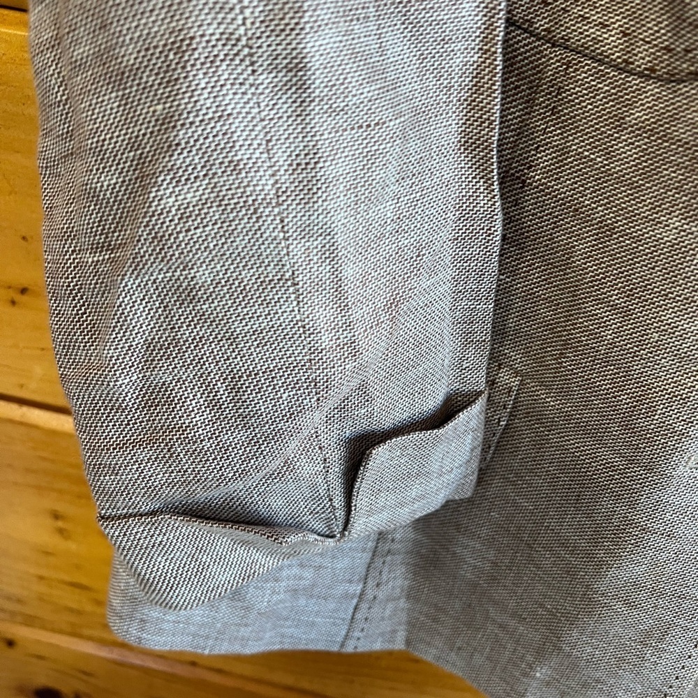 Kasper Women’s Brown Tweed Lined 4 Pockets Linen Longsleeve Jacket 10 - Picture 5 of 7